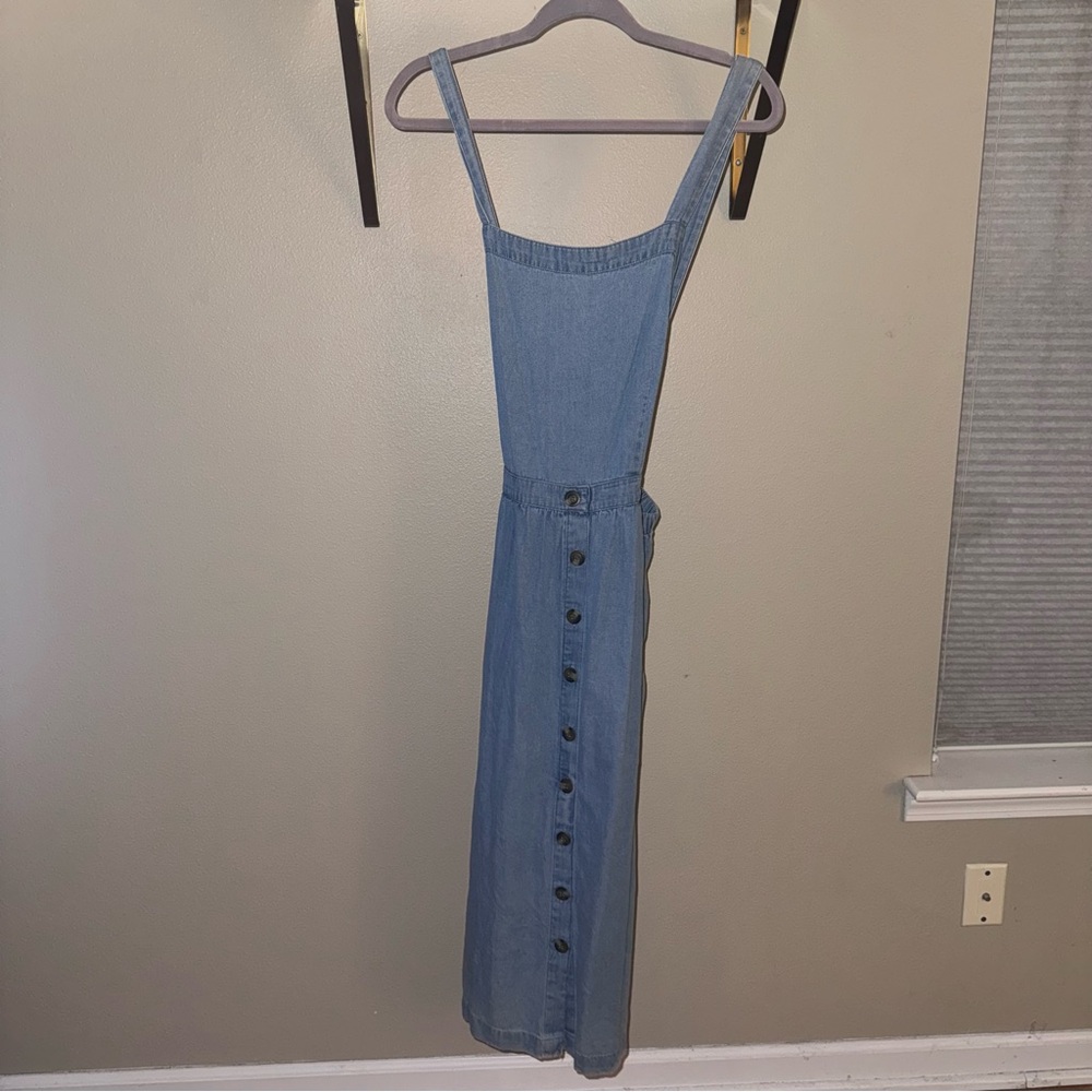 American Eagle button up denim maxi dress
